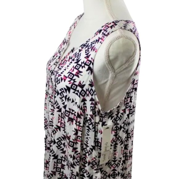 Tribal Jeans Aztec Geometric Style Tunic, Size Medium - Picture 5 of 8